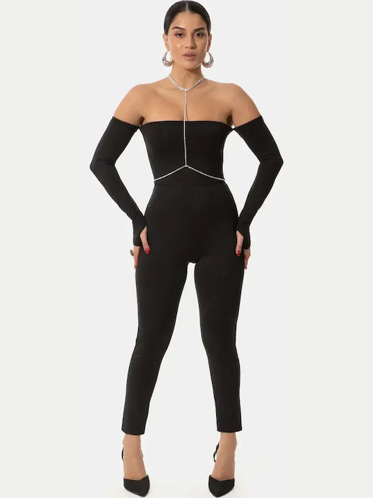 One-Piece Strapless Jumpsuit Sleeves Size One Size
