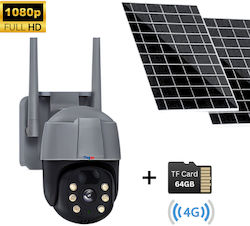 Cameră de Supraveghere Solară de Exterior 4G Cartelă SIM 5 MP 10x Zoom Full HD Cameră Dublă Panou Solar 10W IP66 Rezistentă la Apă + Card 64GB