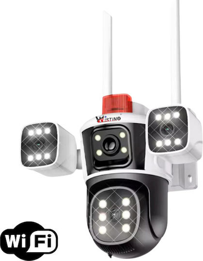 Wifi 6k Surveillance Camera 12mp 3 Lenses App Control Two-way Communication Auto Tracking Multi Lens
