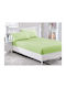 Cearșaf Single cu Elastic 100x200cm. Verde