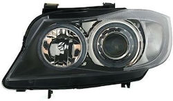 Front Car Lights Angel Eyes Bmw E90 2005-2009 Black Without H7 Bulbs Set 2 Pieces Swb12db