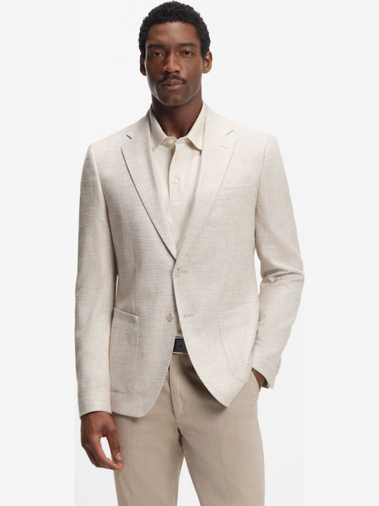 Boss Men's Suit Jacket Ecru