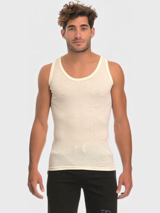 Dedes Herren Unterhemden Ecru 1Packung