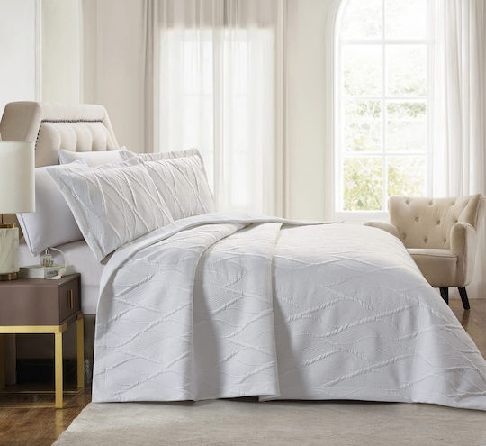 Liolios Home Lily Σετ Υπέρδιπλο 4τμχ 250x240εκ. White Liolios Home Lily Σετ Υπέρδιπλο 4τμχ 250x240εκ. White