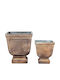 Supergreens Plant Pot Concrete Bronze 28x28x31cm 2 Pieces