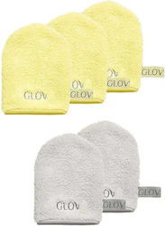 Glov Water-only Skin Makeup Remover Facial Cleansing Glove Set Baby Banana 3 Pieces Silver Stone 3 Pieces