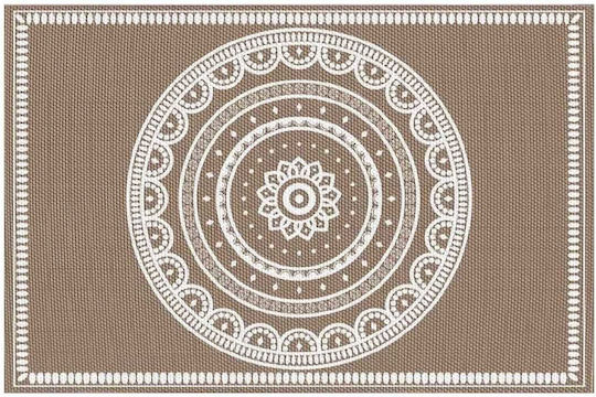 Yuk Σουπλά Ψάθινο Λευκό 45x30cm 6τμχ