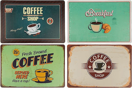 Out of the Blue Coffee Tischsets Kunststoff Braune 4 Stück