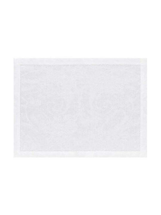 Le Jacquard Francais Fabric Placemat White 50x38cm