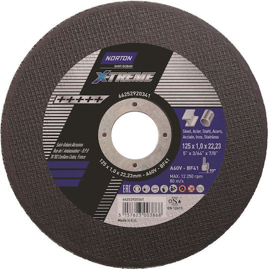 Norton Δίσκος Κοπής Μετάλλου 125mm 25τμχ