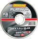 Grinding Cutting Disc Inox Platinum 125x1.0mm Cutting Disc Metal Hole Diameter 125mm 25pcs