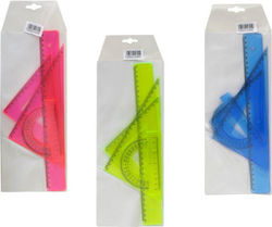 Metron Set 4 Instrumente Geometrice Plastice Transparente