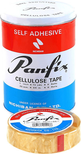 Panfix Σελοτέιπ 25mm x 66m 6τμχ Διάφανο