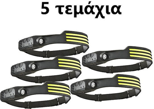Rechargeable LED Head Flash Light with Maximum Brightness 3000lm W689-3 5 Pieces