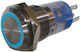 On-Off switch Pushbutton with Lighting Φ16 Blue 1pcs