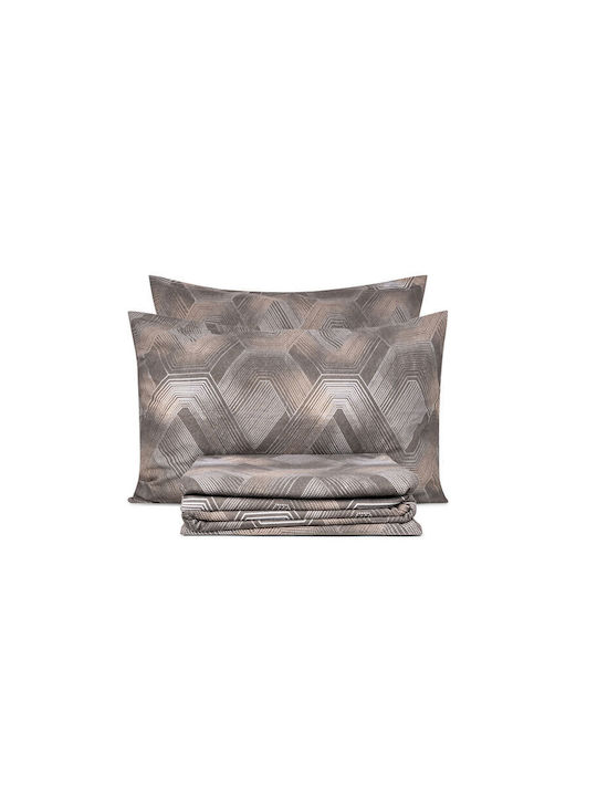 Mc Decor Premium Σετ Σεντόνια Υπέρδιπλα Φανελένια 245x260εκ. Γκρι (4τμχ)