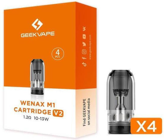 Geek Vape Wenax M1 V2 Poduri de schimb 2ml cu Rezistență 1.2ohm 4buc