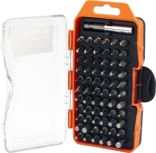 Bormann Set 66 Biți Șurubelniță Cruce / Torx / Allen / Steaua BHT1220