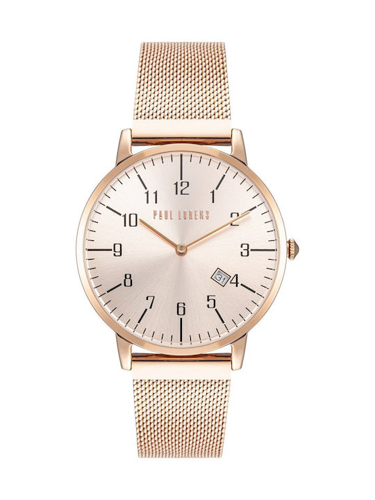 Paul Lorens Women's Watch with Pink Gold Metal ...