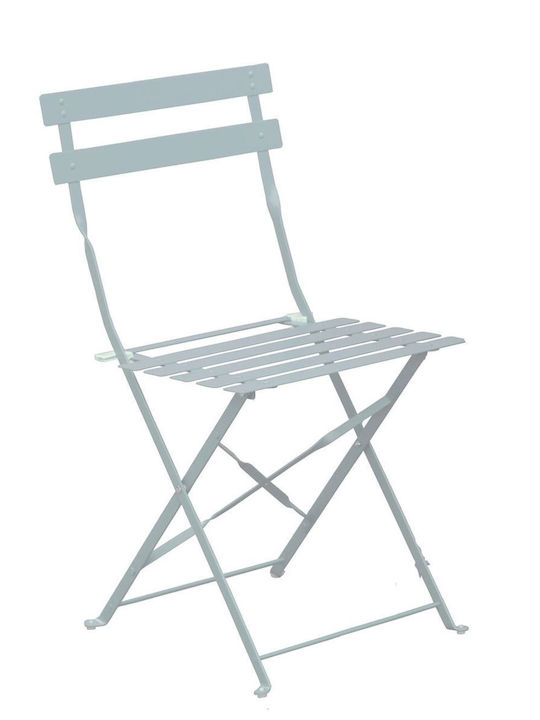 Zappeion Chair Metallic White 40x51x77cm