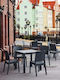 Outdoor Chair Polypropylene Florida Dark Grey 45x52x87cm