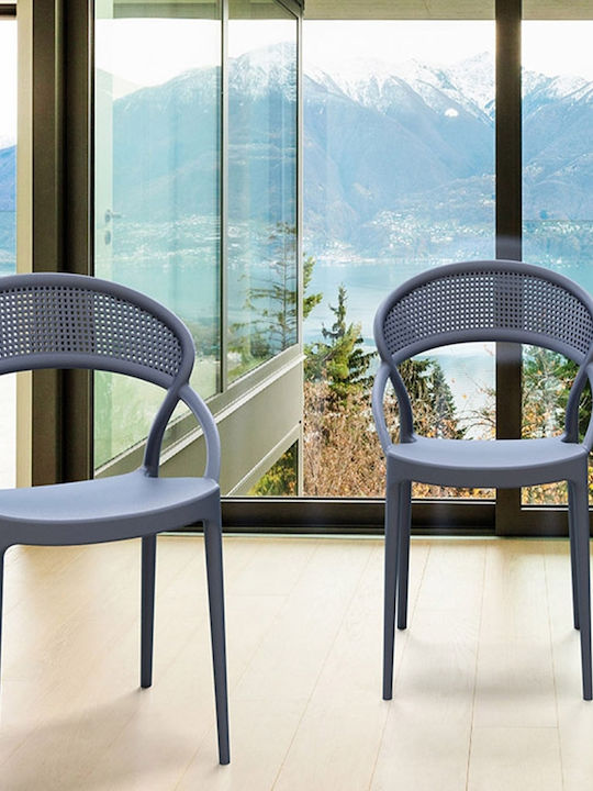 Outdoor-Stuhl Polypropylen Sunset Dark Grey 54x...
