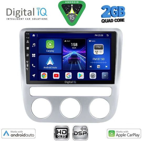 Digital IQ Car Audio System for Volkswagen Eos / Scirocco 2006-2016 with Clima (Bluetooth/USB/WiFi/GPS/Apple-Carplay/Android-Auto) with Touch Screen 9"