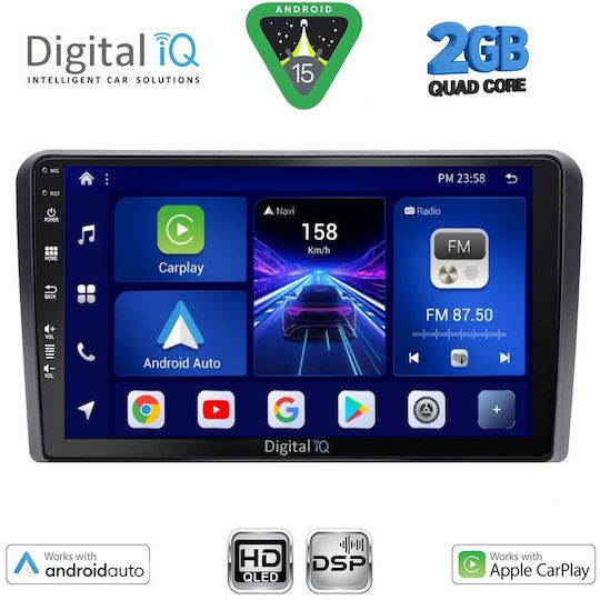 Digital IQ Car Audio System for Ford Transit Custom / Tourneo Custom 2020 (Bluetooth/USB/WiFi/GPS/Apple-Carplay/Android-Auto) with Touch Screen 10"