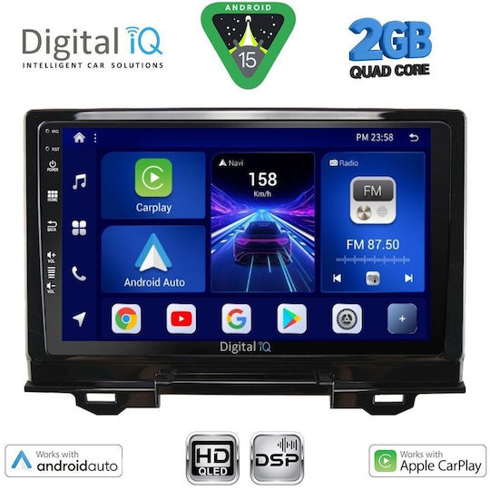 Digital IQ Car Audio System for Honda HR-V 2022 (Bluetooth/USB/WiFi/GPS/Apple-Carplay/Android-Auto) with Touch Screen 9"