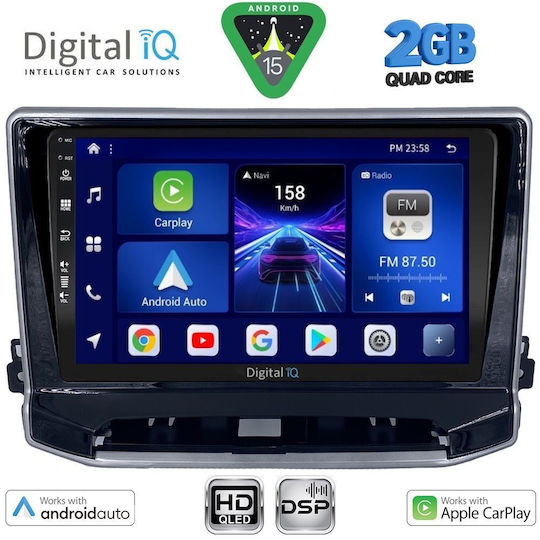 Digital IQ Car Audio System for Jeep Compass 2022 (Bluetooth/USB/WiFi/GPS/Apple-Carplay/Android-Auto) with Touch Screen 10"