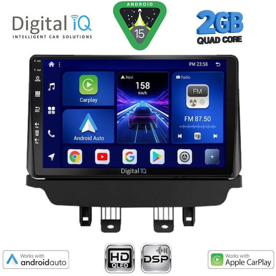 Digital IQ Car Audio System for Mazda CX-3 2014-2023 (Bluetooth/USB/WiFi/GPS/Apple-Carplay/Android-Auto) with Touch Screen 9"