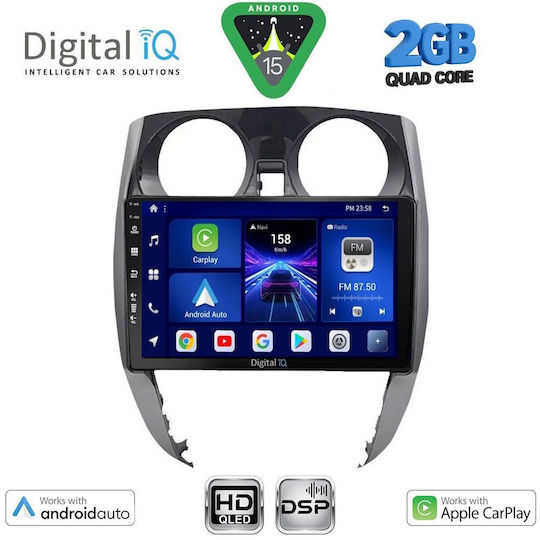 Digital IQ Ηχοσύστημα Αυτοκινήτου για Nissan Note 2012-2020 (Bluetooth/USB/WiFi/GPS/Apple-Carplay/Android-Auto) με Οθόνη Αφής 10"