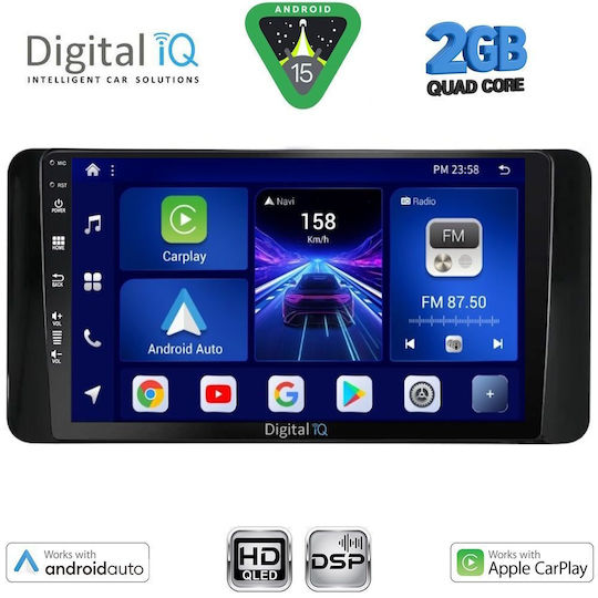 Digital IQ Car Audio System for Skoda Kamiq 2018 (Bluetooth/USB/WiFi/GPS/Apple-Carplay/Android-Auto) with Touch Screen 10"