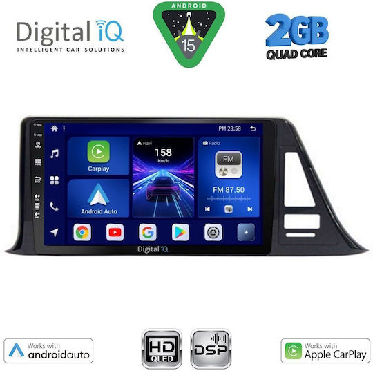 Digital IQ Ηχοσύστημα Αυτοκινήτου για Toyota C-HR 2017-2023 (Bluetooth/USB/WiFi/GPS/Apple-Carplay/Android-Auto) με Οθόνη Αφής 9"