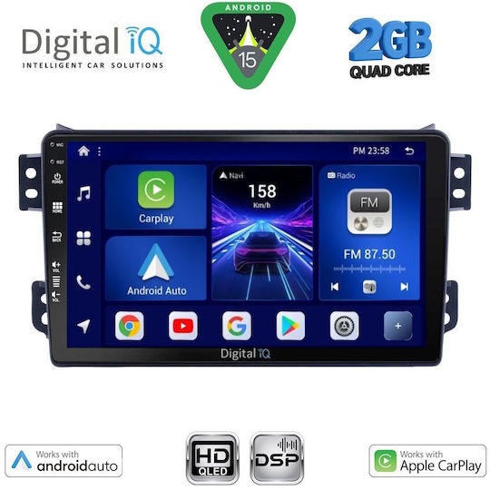 Digital IQ Car Audio System for Opel Agila Suzuki Splash 2008-2018 (Bluetooth/USB/WiFi/GPS/Apple-Carplay/Android-Auto) with Touch Screen 9"