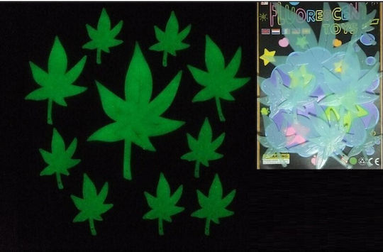 Glow-in--dark Self-adhesive Marijuana Leaf Stickers