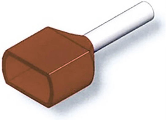 Wire Ferrule Terminal Brown 100pcs 01.036.0576