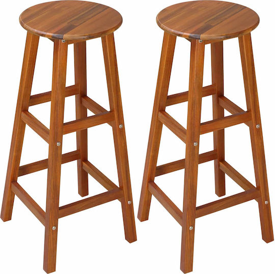 Stool for Bar Outdoor Brown 34x34x76cm