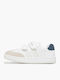 Kids Sneakers with Hoop & Loop Closure White