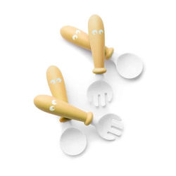 BabyBjorn Baby Set with Fork Yellow 4pcs