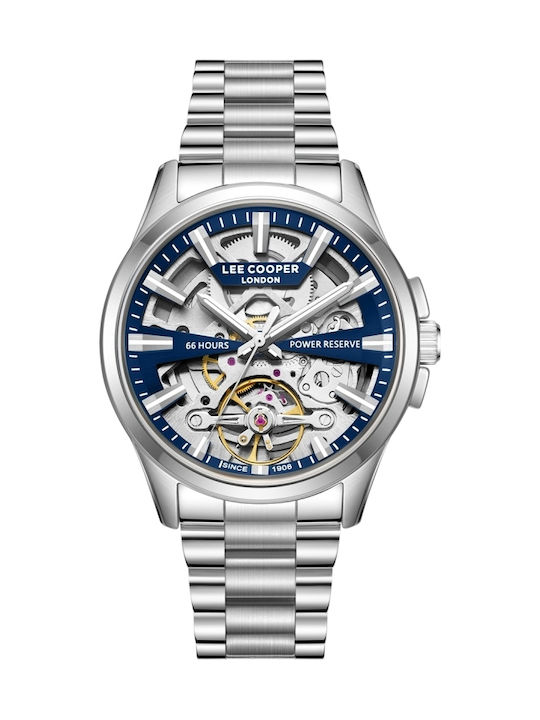 Lee Cooper Men's Watch 43mm Automatic with Silv...