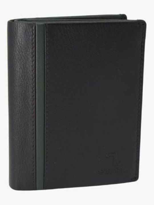 Mars Leder Herrenbrieftasche Schwarz