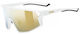 Uvex Cycling Glasses with White Frame and Multicolour Lenses