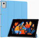 Texture 3-Fold Tablet Case Flip Cover Leather Light Blue Lenovo Idea Tab Plus 12.1