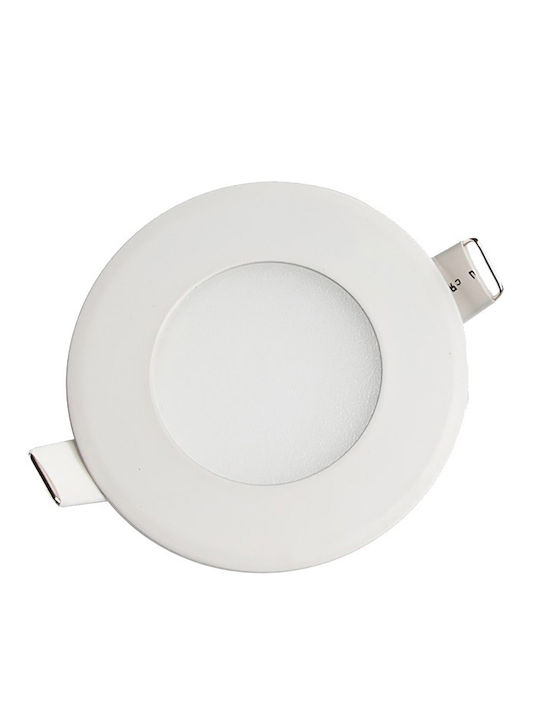 Lucas Rund LED Panel 3W mit Natürliches Weiß Licht 4000K
