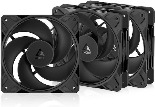 Arctic P12 Pro Reverse Blade Case Fan 120mm (3000rpm / 73cfm) Without LED Lighting and 4-Pin PWM Connection 3pcs
