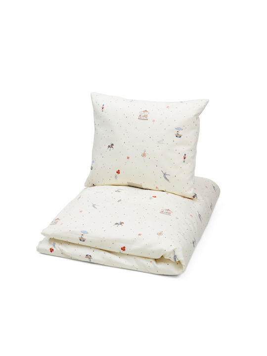 Cam Cam Copenhagen Set Baby Duvet Cover with Pillowcase Carousel Beige 70x100cm
