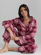 Dorina Winter Damen Pyjama-Set Red