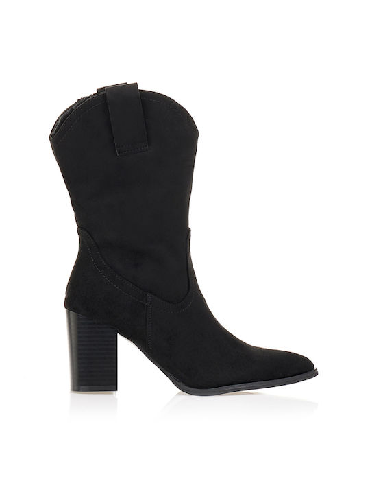 Wildleder Stiefeletten Damen Schwarz