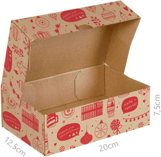 Deschidere Kraft Crăciun Cutie pentru Cadou 20x7.5x12.5cm.